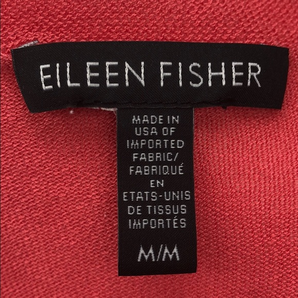 Eileen Fisher Coral Viscose Jersey Hi-Lo Top Sz M - Picture 7 of 7